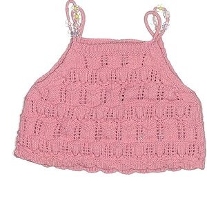 Zara Pink Knit Tank Top for Kids